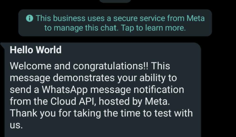 whatsApp cloud API